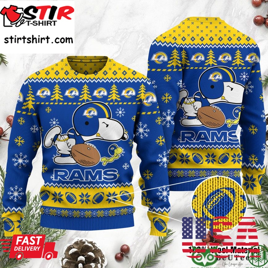 Los Angeles Rams Snoopy Ugly Sweater Nfl