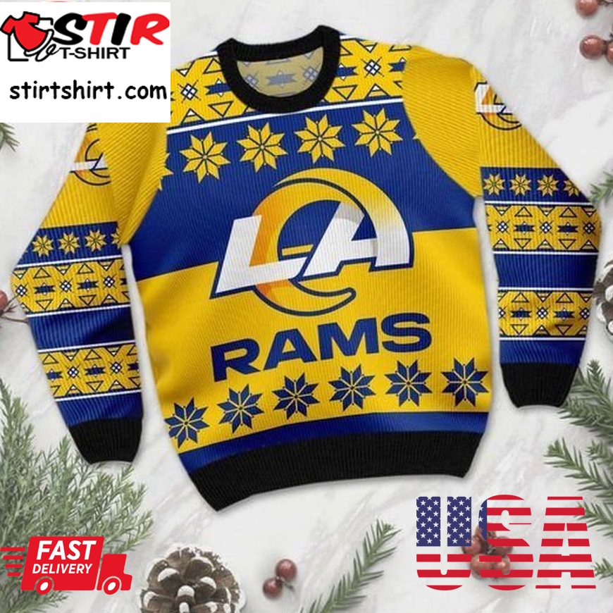Los Angeles Rams Wool 3D Printed Ugly Christmas Sweater