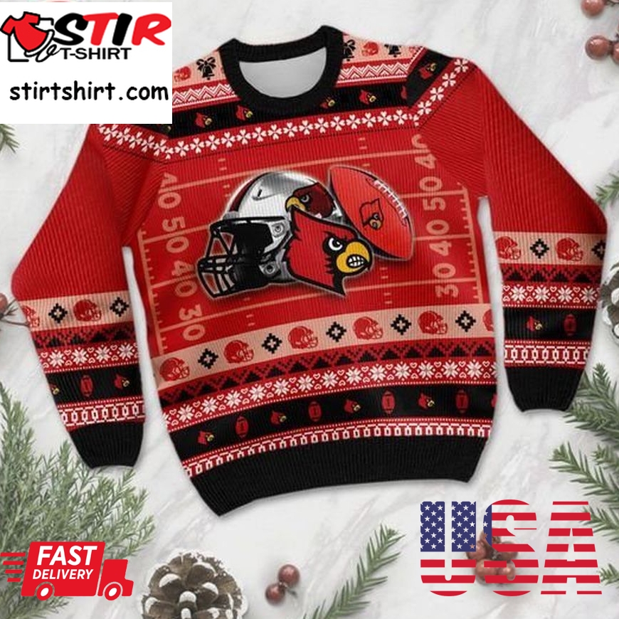 Louisville Cardinals Custom Ugly Christmas Ugly Christmas Sweater