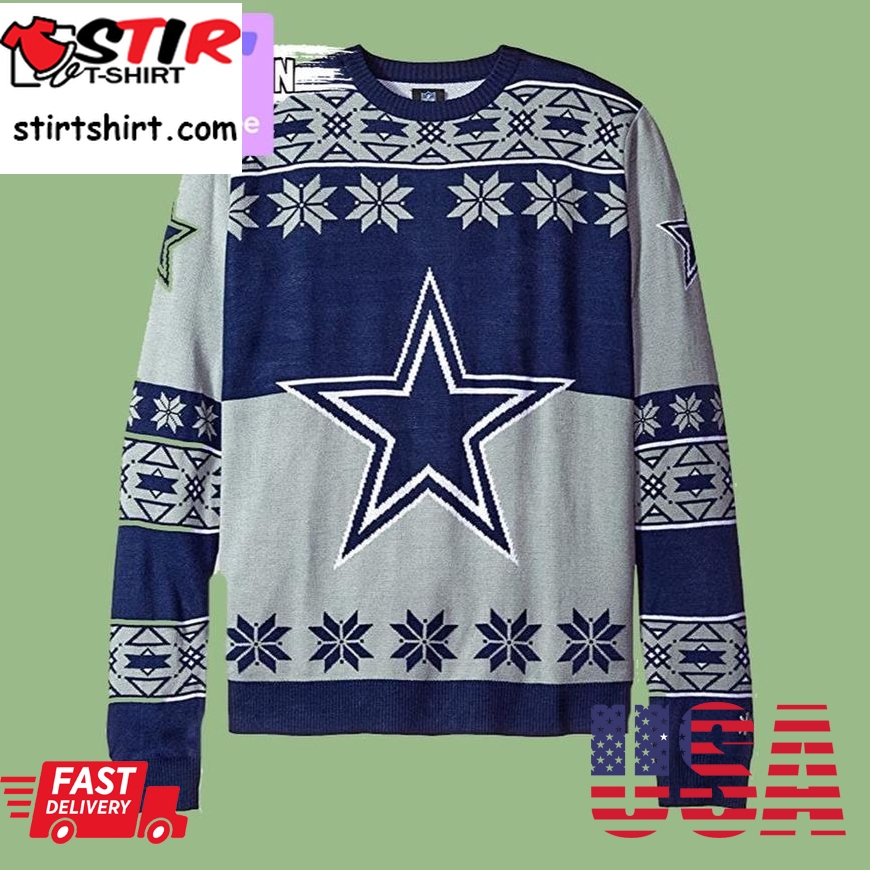 Main Dallas Cowboys 3D Ugly Christmas Sweatshirt Xmas
