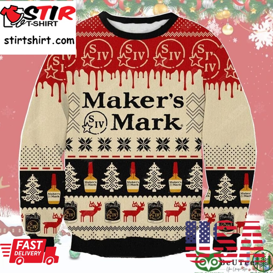 Maker_S Mark Ugly Christmas Sweater Holiday Drinking Gift