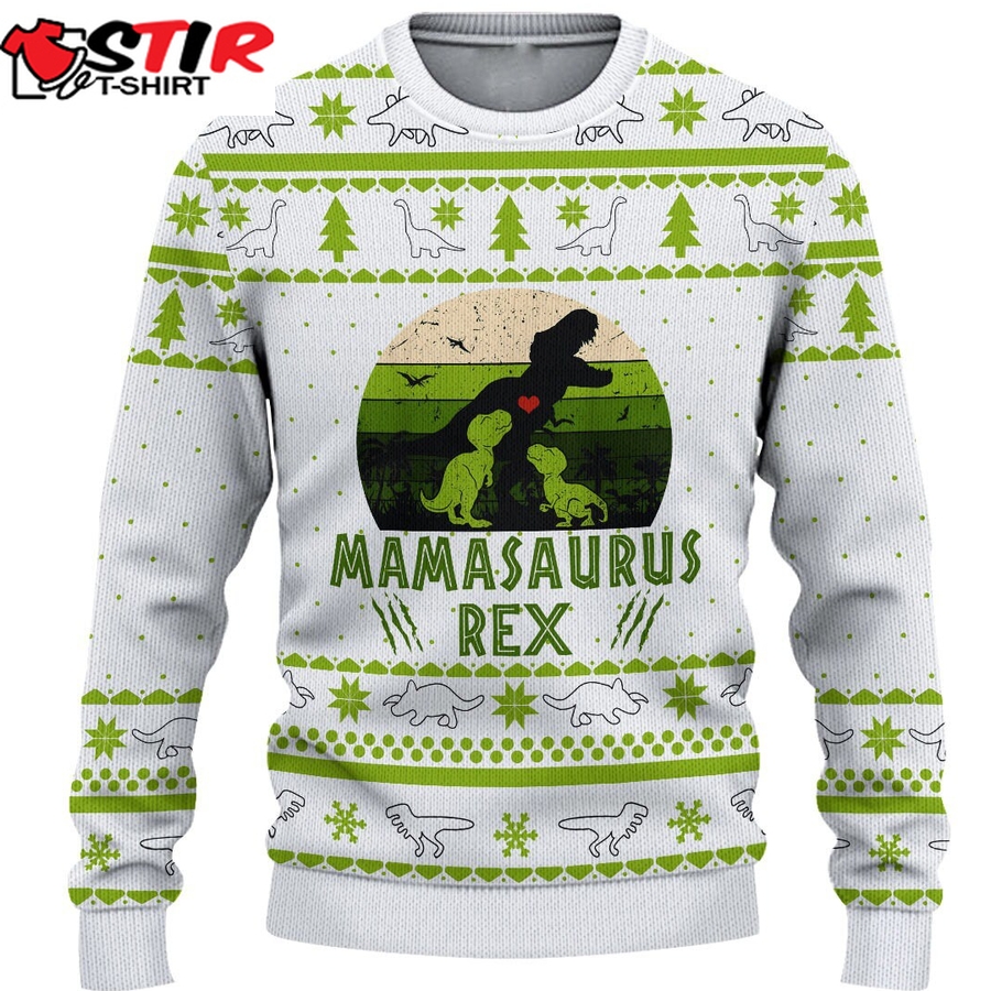 Mamasaurus Dinosaur Christmas Ugly Sweater