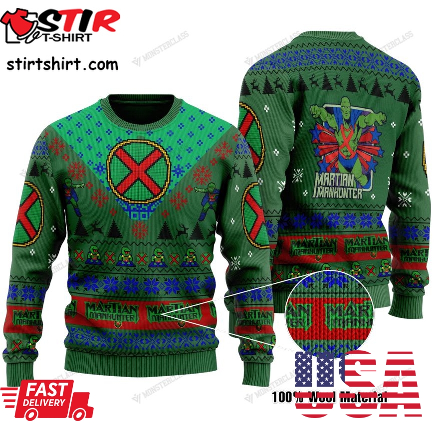 Martian Manhunter Dc Comics Christmas Sweater