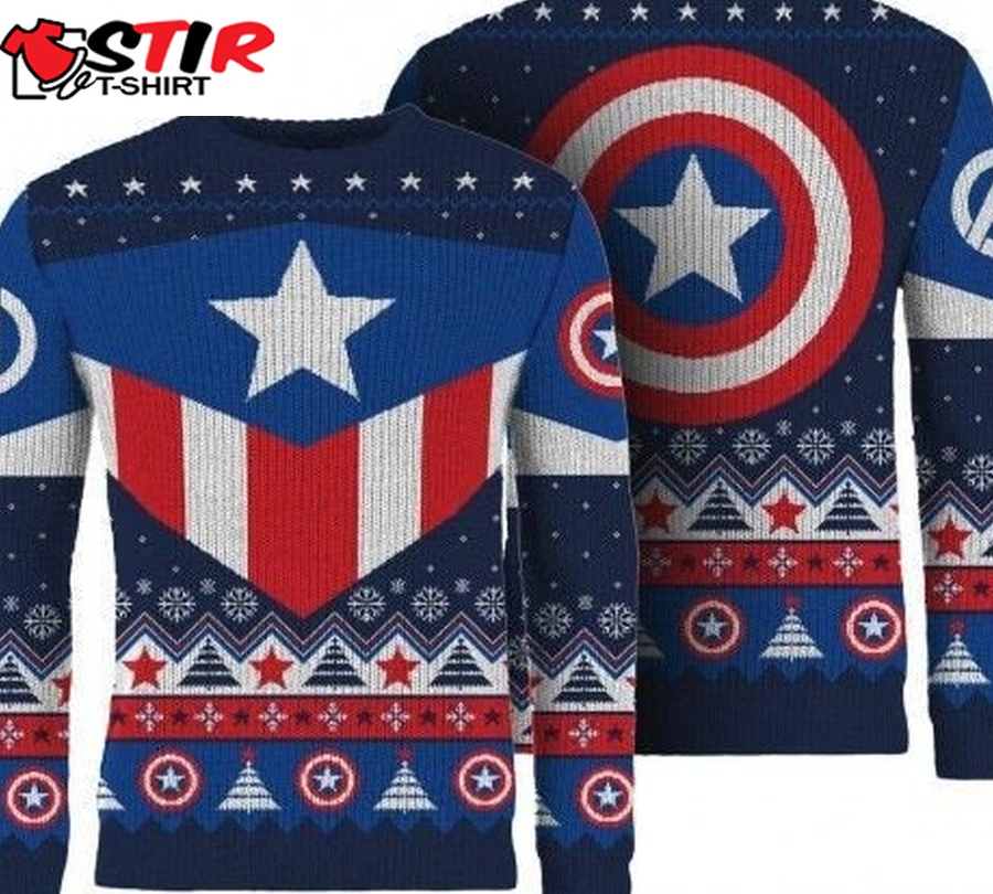 Marvel Captain America Ugly Sweater Christmas