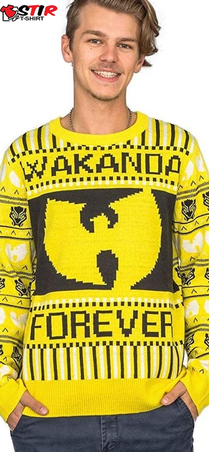 Marvel Comics Black Panther Wakanda Forever Wu Tang Ugly Christmas Sweater
