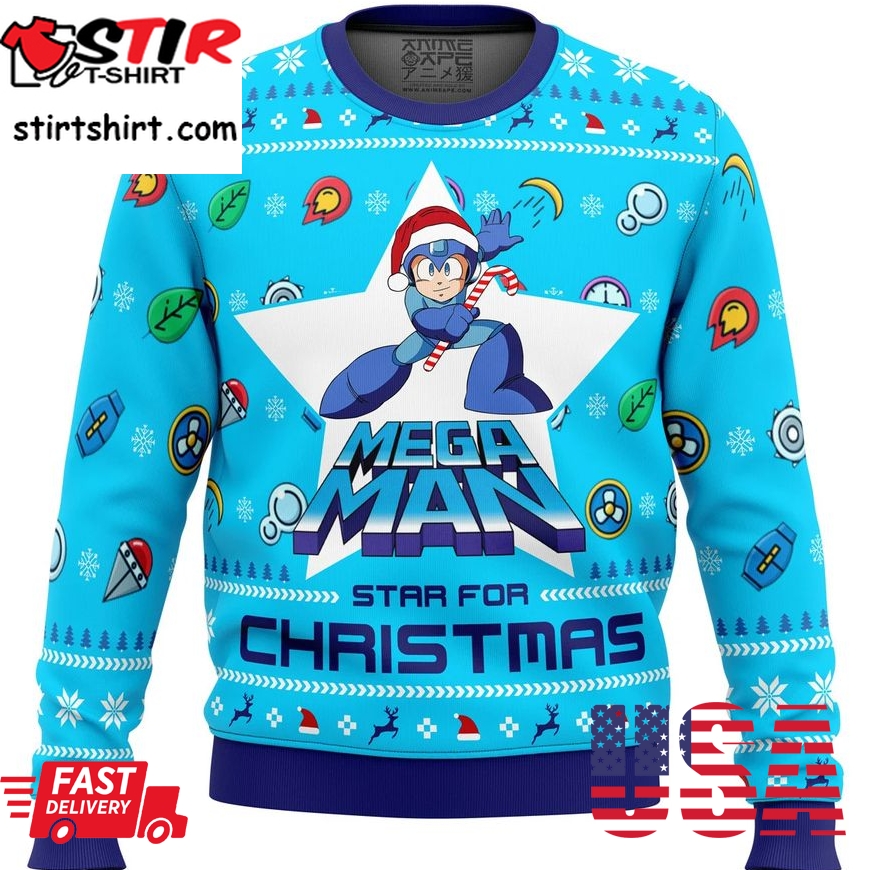 Mega Man Mega Christmas Ugly Sweater