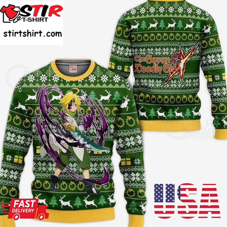 Meliodas Devil Ugly Christmas Sweater Seven Deadly Sins Xmas Gift Va11