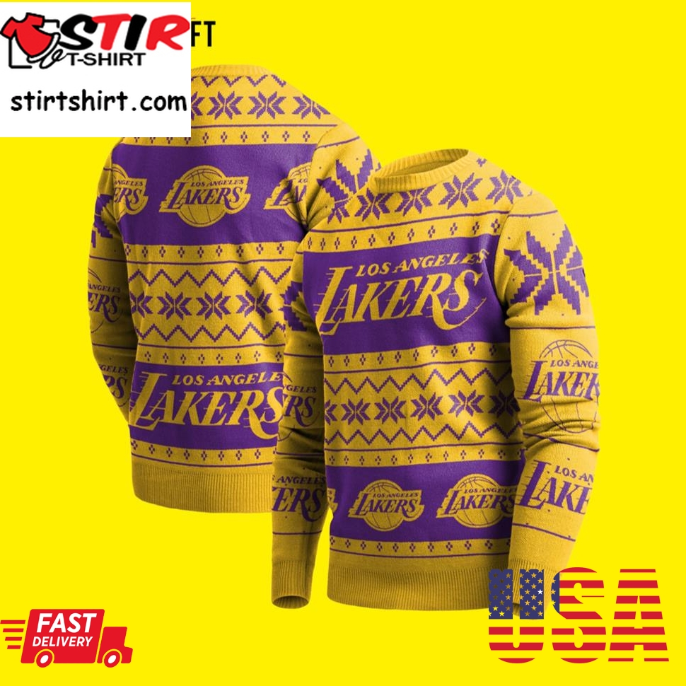 Men_S Los Angeles Lakers Ugly Christmas Sweater