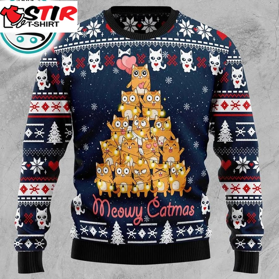 Meowy Catmas Ugly Christmas Sweater S 5Xl, Xmas Gifts For Men Women