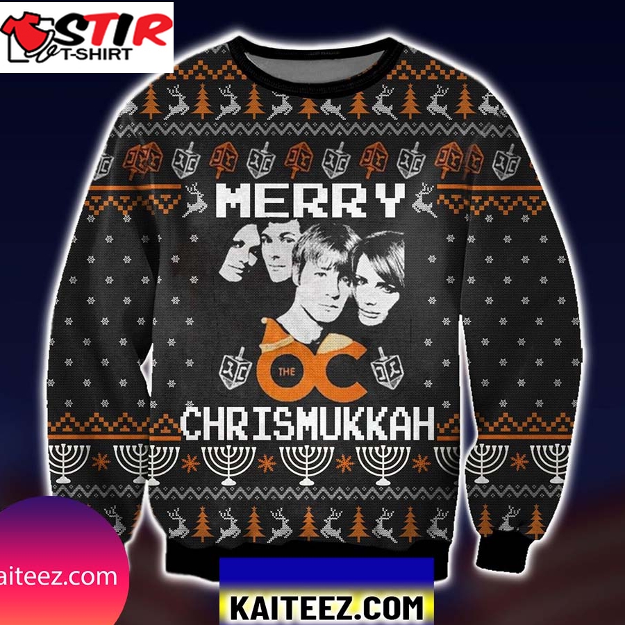 Merry Chrismukka Knitting Pattern 3D Print Christmas Ugly Sweater