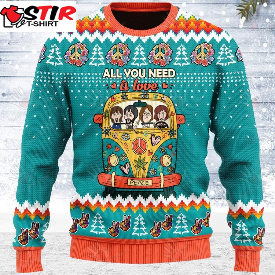 Merry Christmas All You Need Is Love Ugly Christmas Sweater, Ugly Sweater Christmas Gift   132