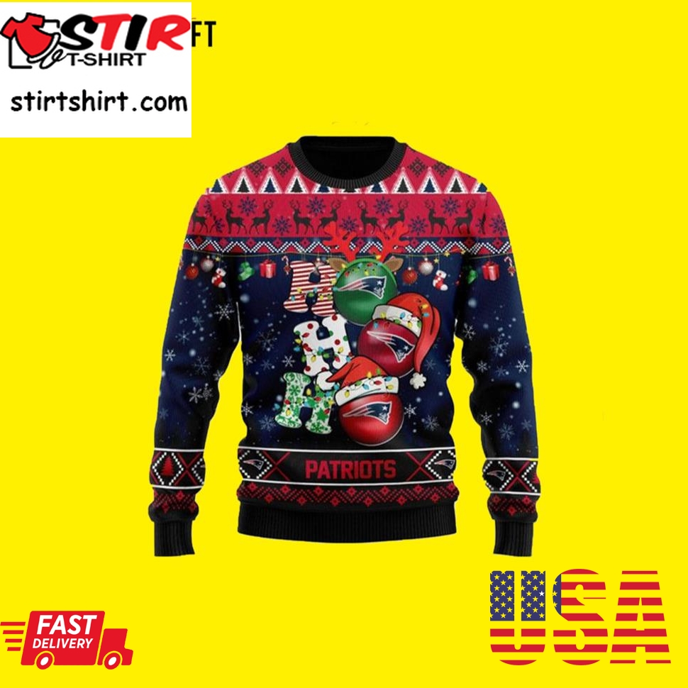 Merry Christmas Decor Nfl New England Patriots Ugly Christmas Sweater