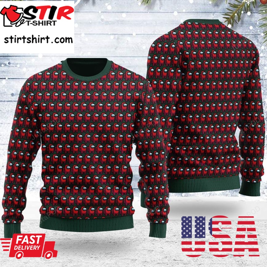 Merry Christmas Gearhomies Red Among Us Ugly Christmas Sweater, All Over Print Sweatshirt, Ugly Sweater, Christmas Sweaters, Hoodie, Sweater