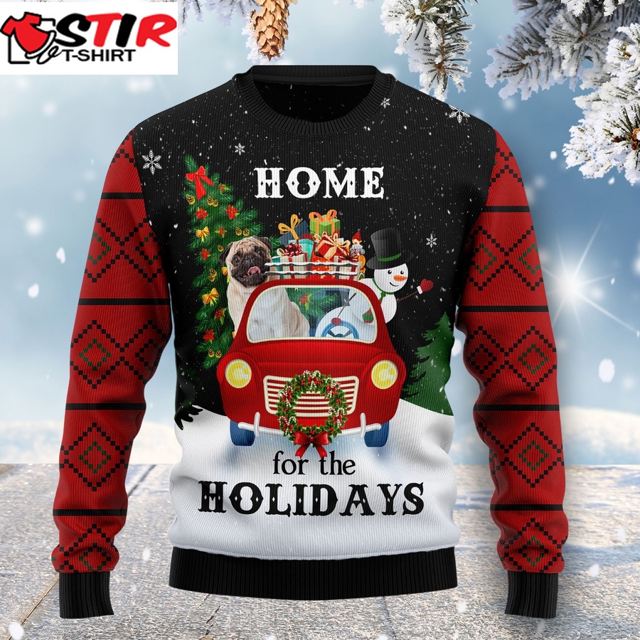 Merry Christmas Pug And Snowman Hz100603 Ugly Ugly Christmas Sweater Unisex Womens & Mens, Couples Matching, Friends, Funny Family Sweater Gifts (Plus Size Available)