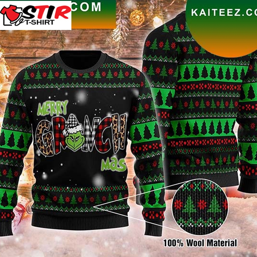 Merry Grinch Mas Woolen Funny The Grinch Christmas Ugly Sweater