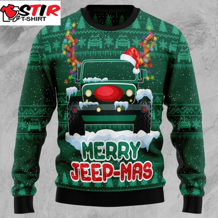 Merry Jeep Mas Tg51026 Ugly Christmas Sweater Unisex Womens & Mens, Couples Matching, Friends, Funny Family Ugly Christmas Holiday Sweater Gifts (Plus Size Available)   503