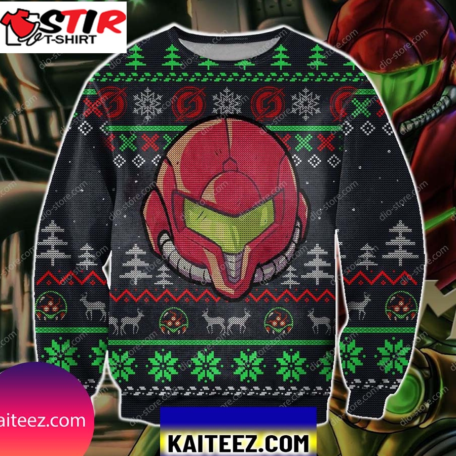 Metroid Game 3D Knitting Pattern Print Christmas Ugly Sweater