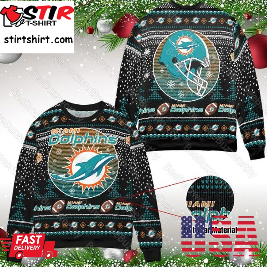 Miami Dolphins Unisex Ugly Xmas 3D Sweater