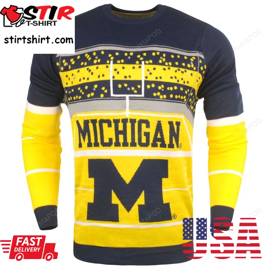 Michigan Wolverines Ncaa Ugly Christmas Sweater, All Over Print Sweatshirt, Ugly Sweater, Christmas Sweaters, Hoodie, Sweater