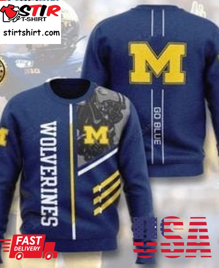 Michigan Wolverines Ugly Christmas Sweater All Over Print Sweatshirt Ugly