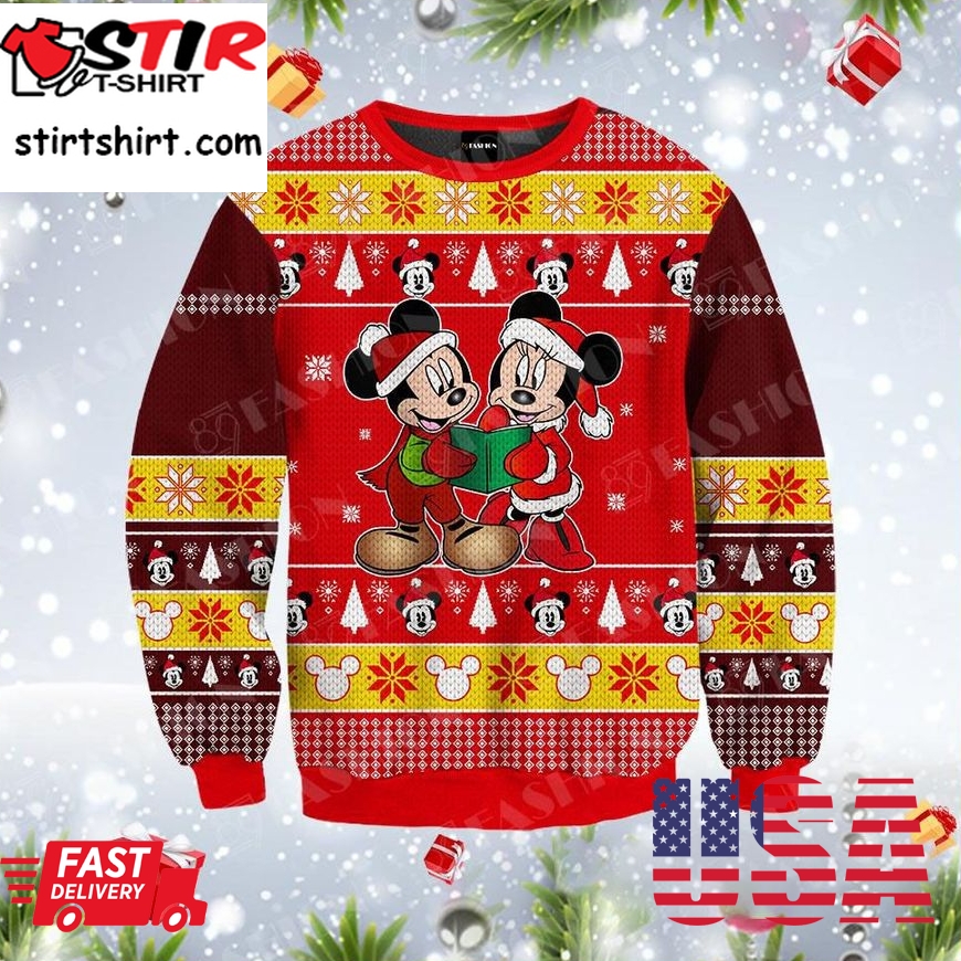 Mickey Mouse Ugly Sweater, Christmas Gift,  Mickey Mouse Disney Ugly Christmas Movie