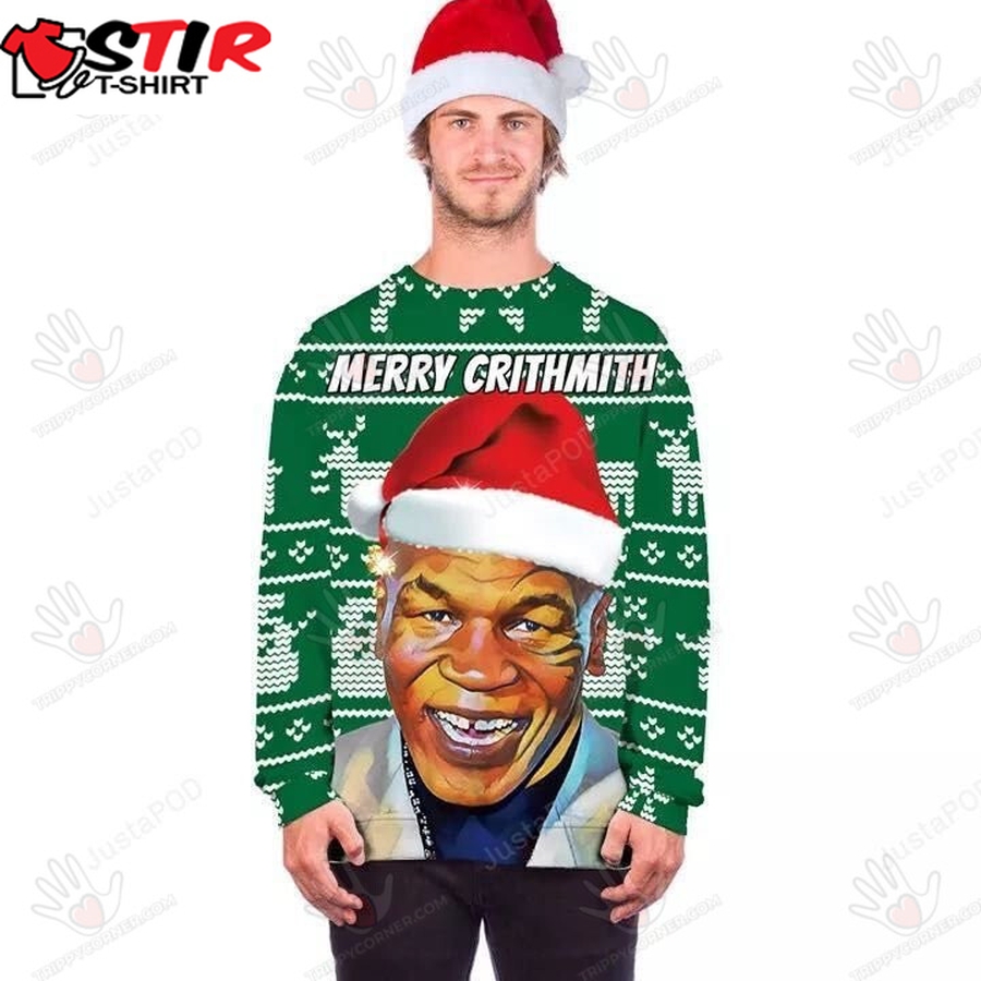 Mike Tyson Boxer Ugly Christmas Sweater, All Over Print Sweatshirt, Ugly Sweater Christmas Gift   1055