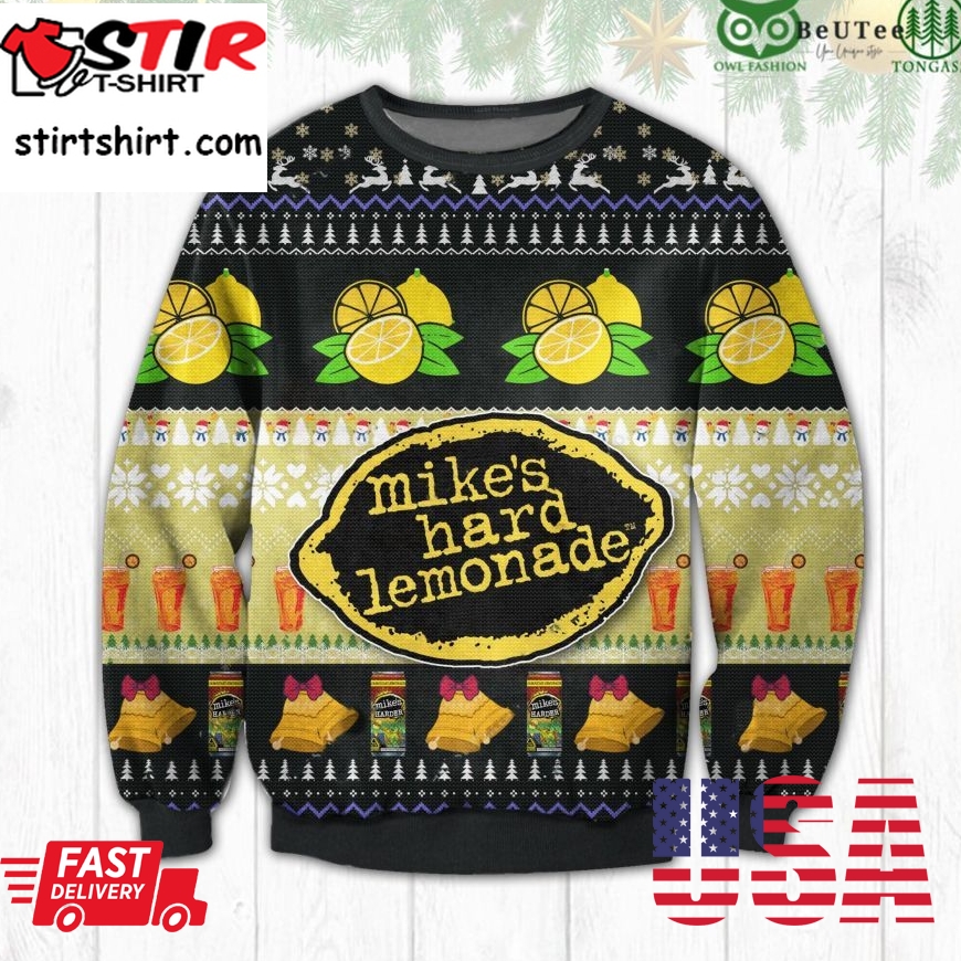 Mikes Hard Lemonade Ugly Christmas Sweater Holiday Drinking Gift