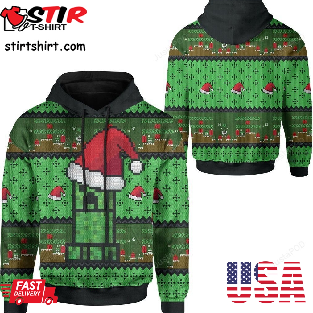 Minecraft Ugly Christmas For Unisex 3D All Over Print Hoodie