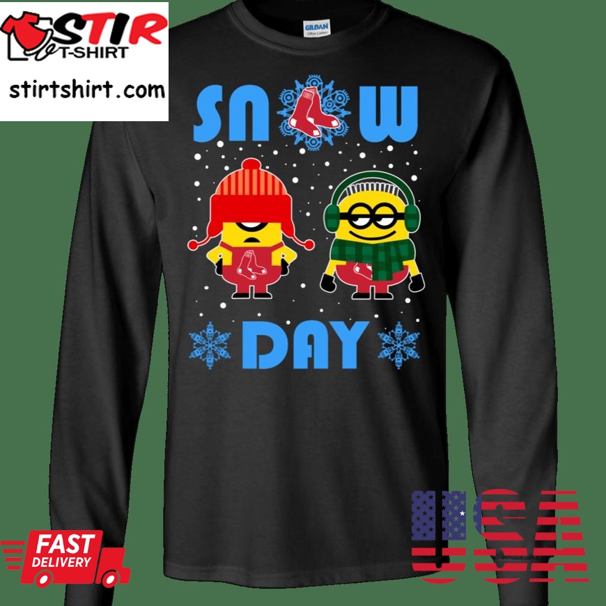 Minion Boston Red Sox Ugly Christmas Sweaters Snow Day Snowflake Ls Co, Gift