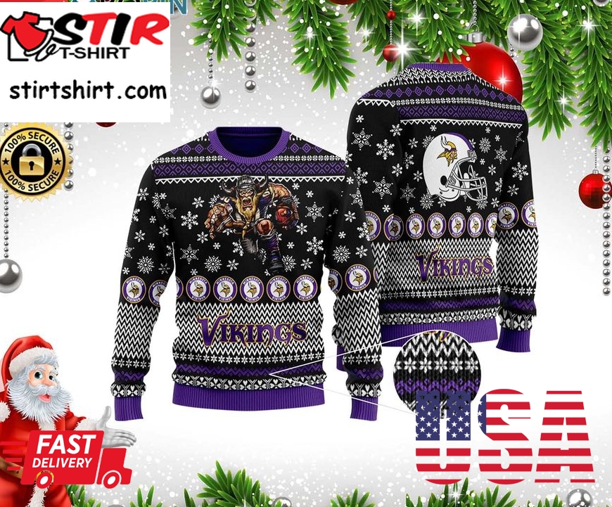 Minnesota Vikings Full Print Christmas Sweater