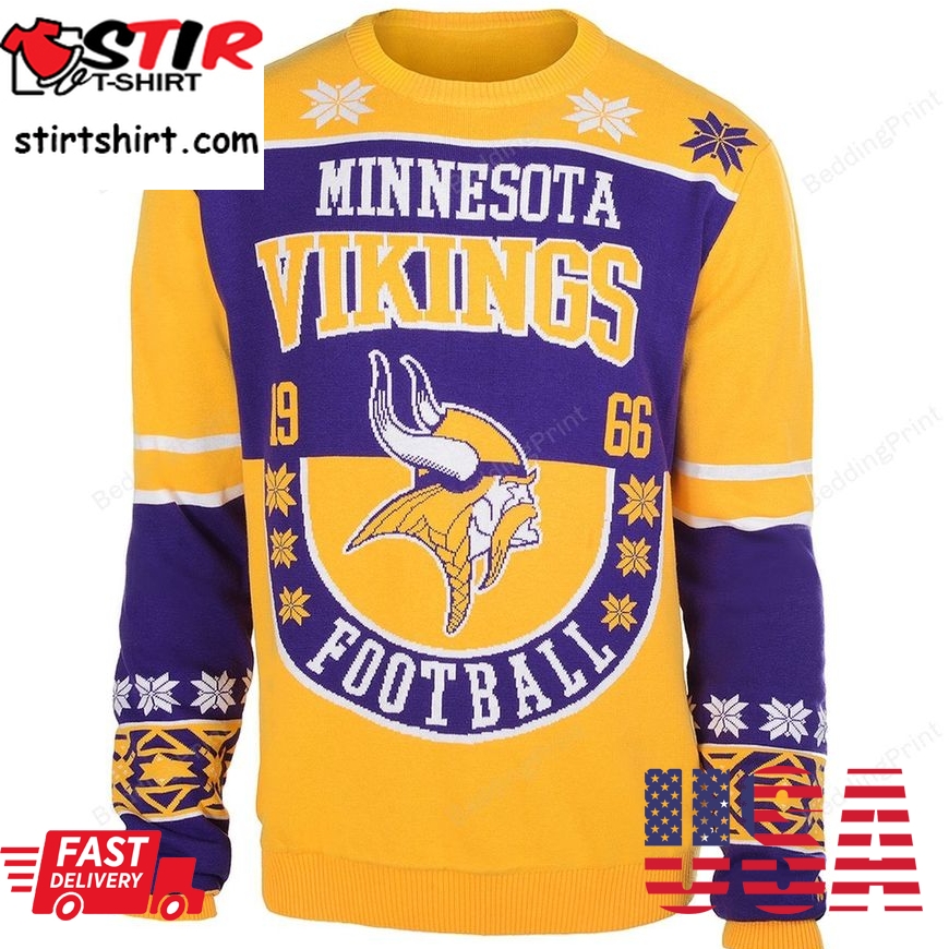 Minnesota Vikings Retro For Unisex Ugly Christmas Sweater, All Over Print Sweatshirt