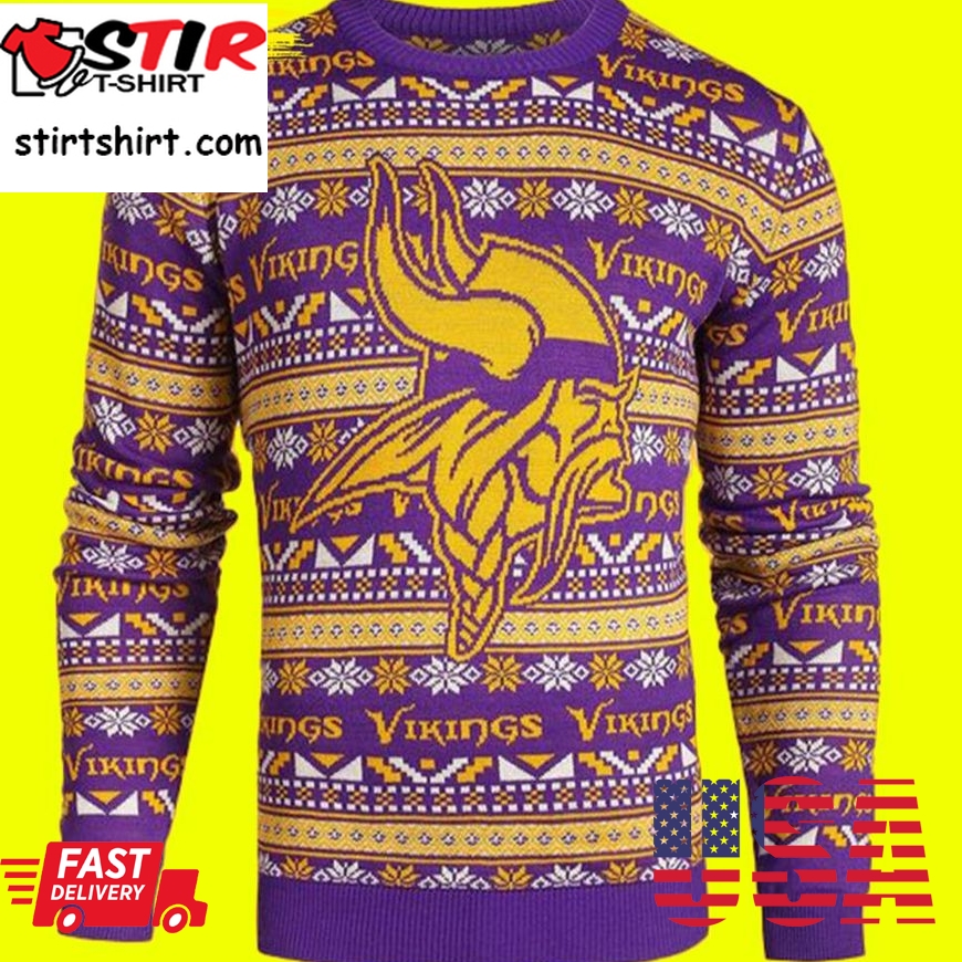 Minnesota Vikings Ugly Christmas Sweaters Vintage