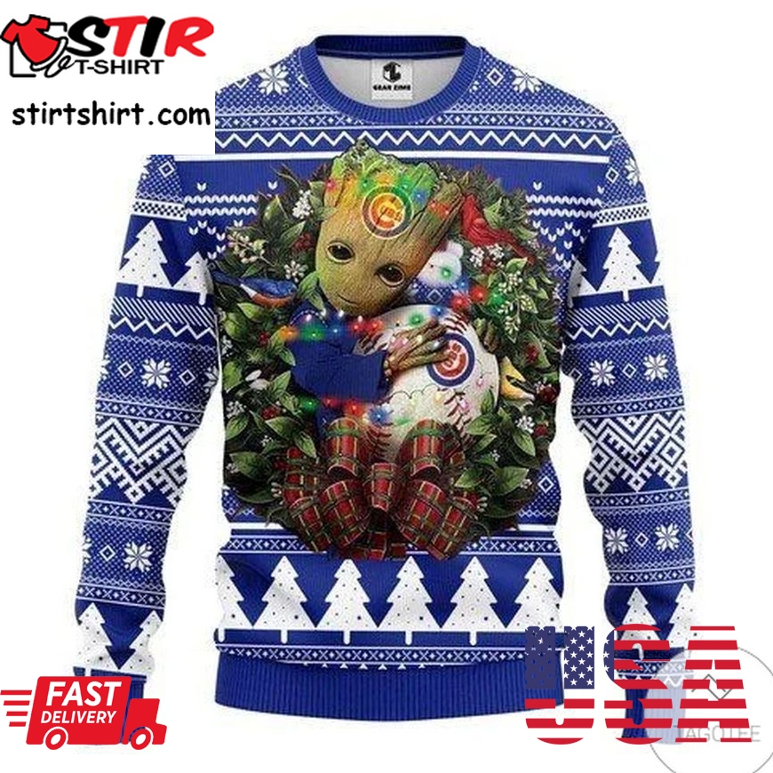 Mlb Chicago Cubs Groot Hug Ugly Sweater