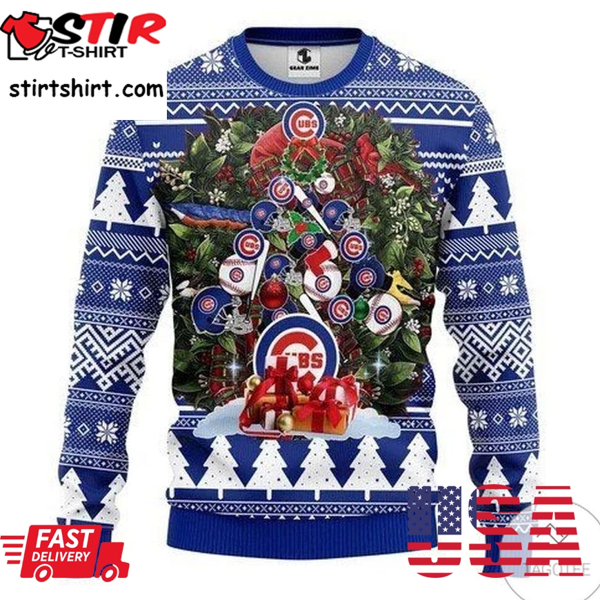Mlb Chicago Cubs Sox Tree Ugly Sweater