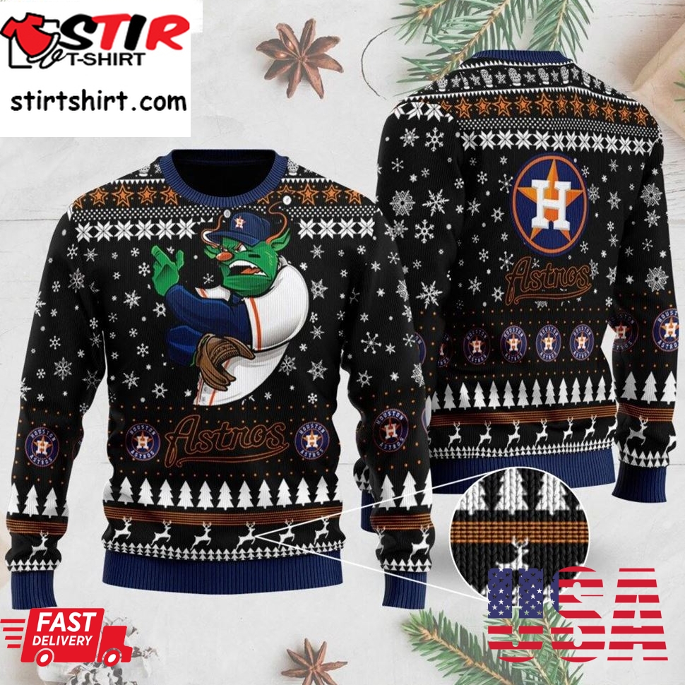 Mlb Houston Astros Ugly Christmas 3D Wool Sweater
