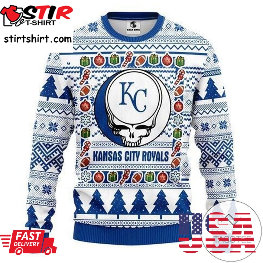 Mlb Kansas City Royals Grateful Dead Ugly Sweater