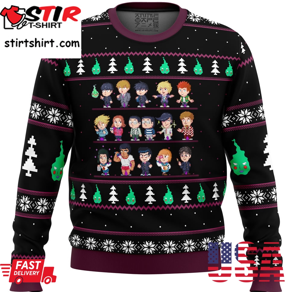Mob Psycho 100 Sprites Ugly Christmas Sweater