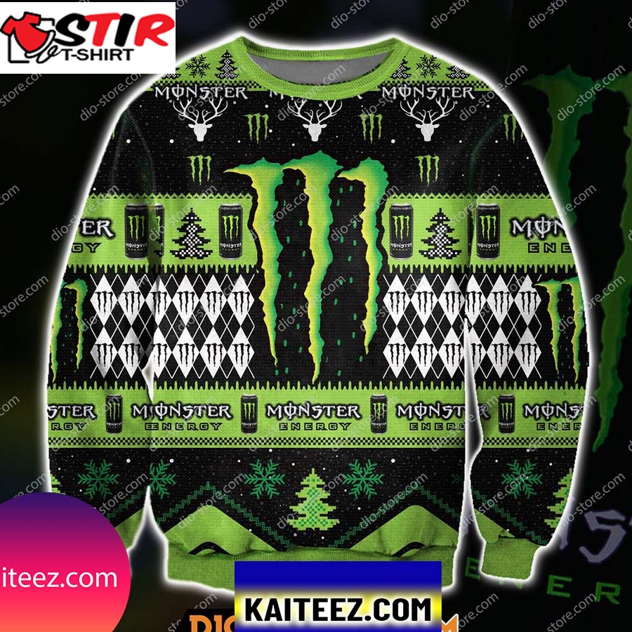 Monster Energy 3D All Over Print Christmas Ugly Sweater