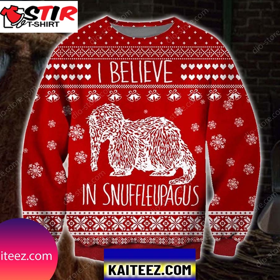 Mr Snuffleupagus Knitting Pattern 3D Print Christmas Ugly Sweater