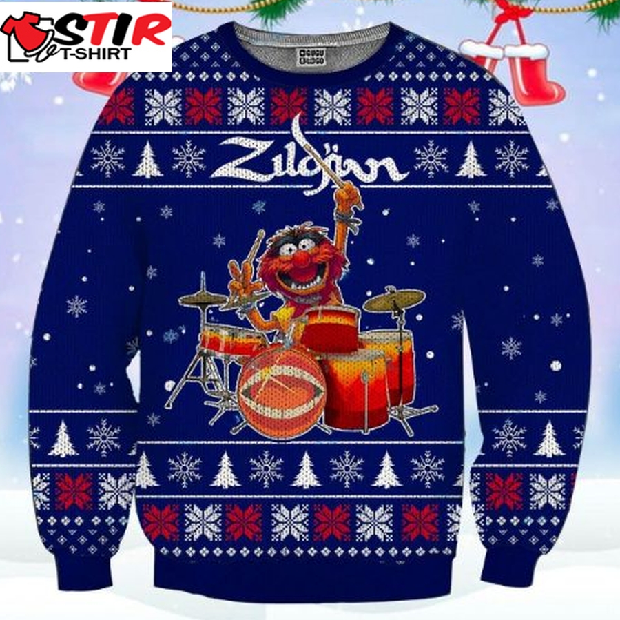 Muppet Zildjian Ugly Christmas Wool Knitted Sweater