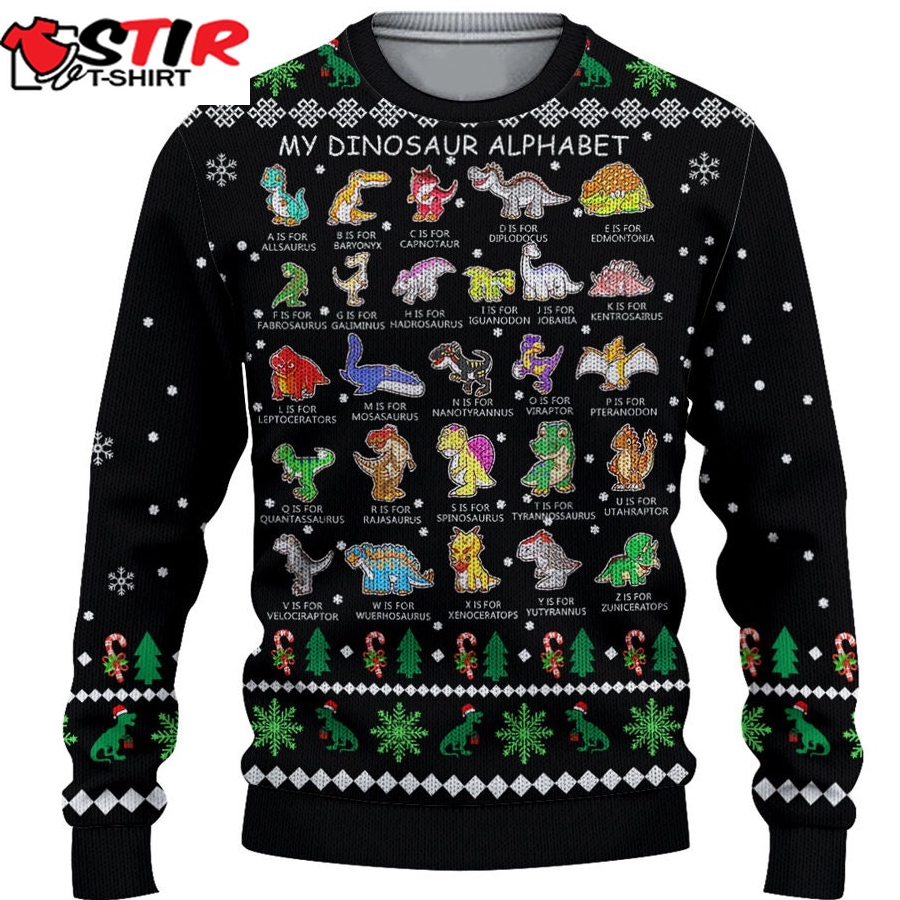 My Dinosaur Alphabet Ugly Christmas Sweater
