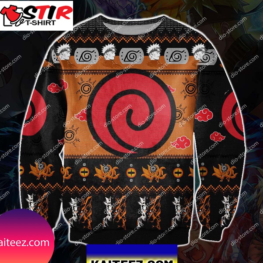 Naruto Knitting Pattern 3D Print Christmas Ugly Sweater