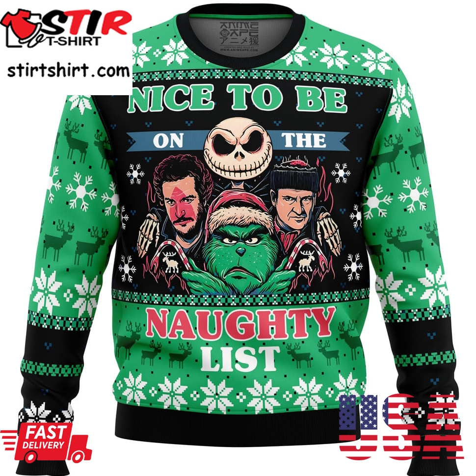 Naughty List Club Pop Culture Ugly Christmas Sweater