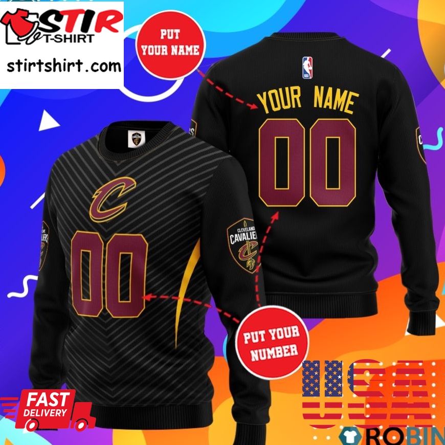 Nba Cleveland Cavaliers Personalized All Over Print Sweater