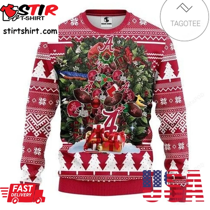 Ncaa Alabama Crimson Tide Tree Christmas Ugly Sweater