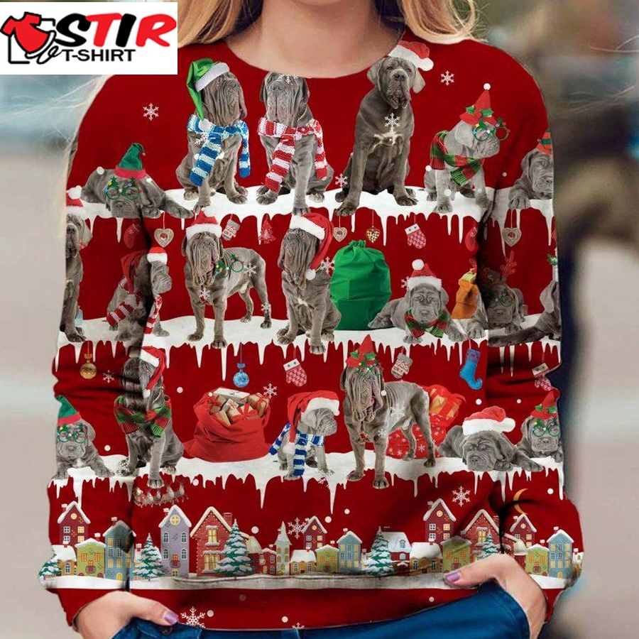 Neapolitan Mastiff   Snow Christmas   Premium Dog Christmas Ugly Sweatshirt, Dog Ugly Sweater   325