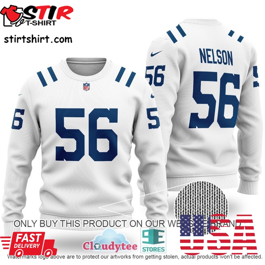 Nelson 56 Indianapolis Colts Nfl Wool Sweater 