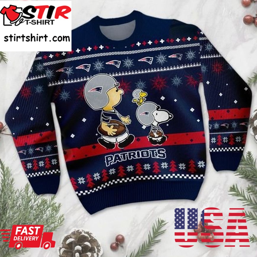 New England Patriots Peanuts Snoopy Ugly Sweater