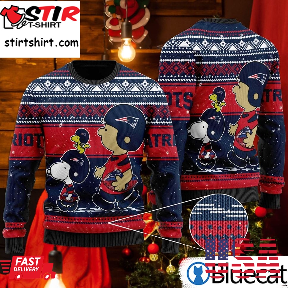 New England Patriots Snoopy Lover Ugly Christmas Sweater