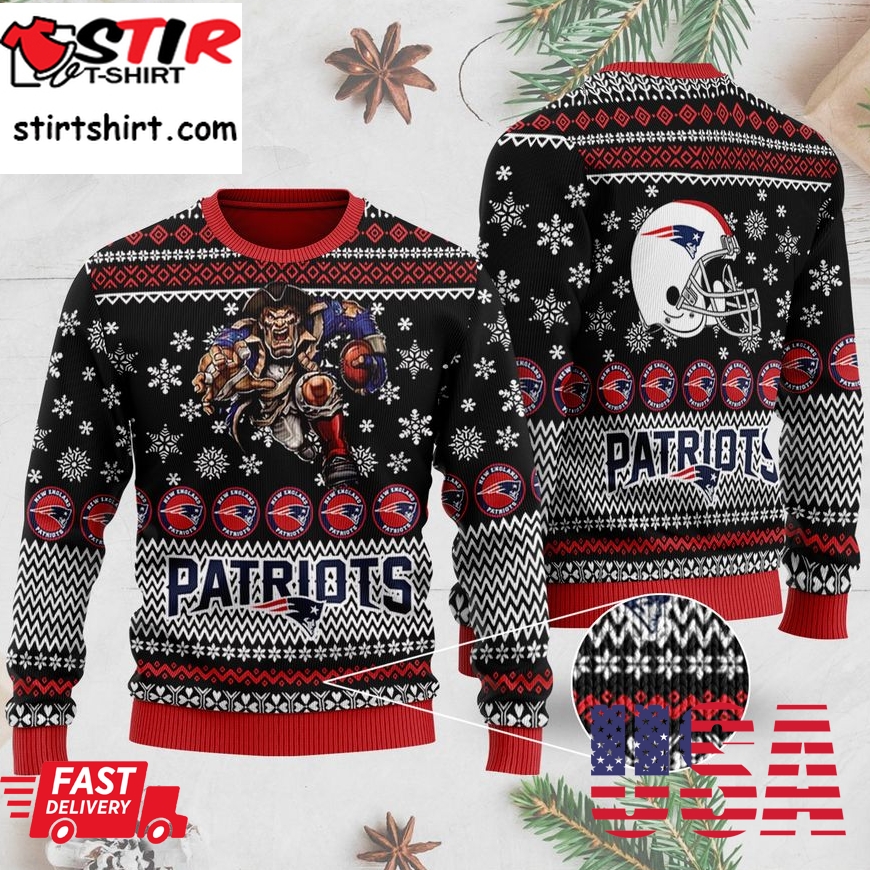 New England Patriots Ugly Christmas Sweater 3D